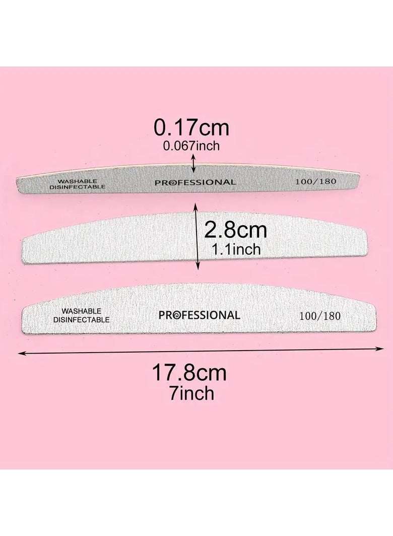 10pcs Professional Nail File Buffer for Home and Salon Manicures - Smooth and Shape Nails with Ease
