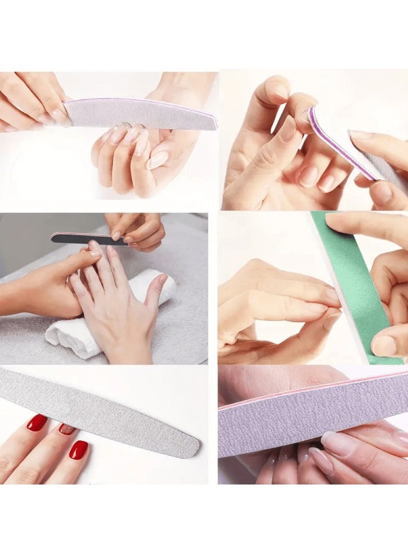 10pcs Professional Nail File Buffer for Home and Salon Manicures - Smooth and Shape Nails with Ease