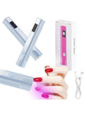Handheld One-line Nail Lamp with Electric Storage Gel Polished Nail Mini Handheld Nail Dryer LED Display Three-speed Adjustment Mini Rechargeable UV Nail Lamp Perfect Gift for Girls