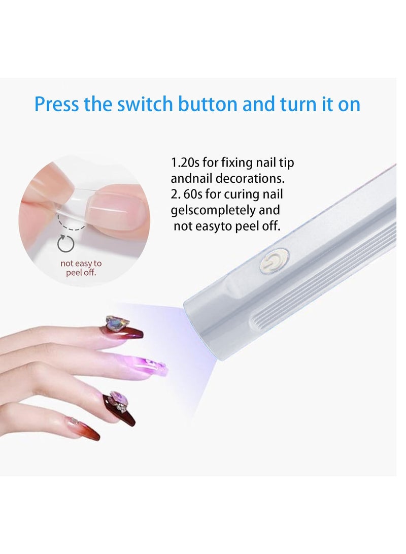 Handheld One-line Nail Lamp with Electric Storage Gel Polished Nail Mini Handheld Nail Dryer LED Display Three-speed Adjustment Mini Rechargeable UV Nail Lamp Perfect Gift for Girls